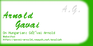 arnold gavai business card